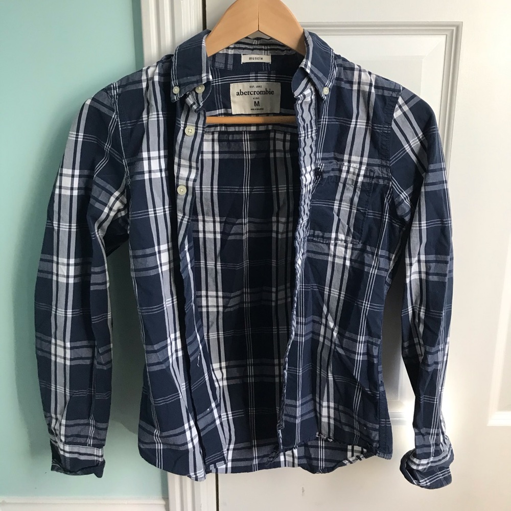 boys muscle button down